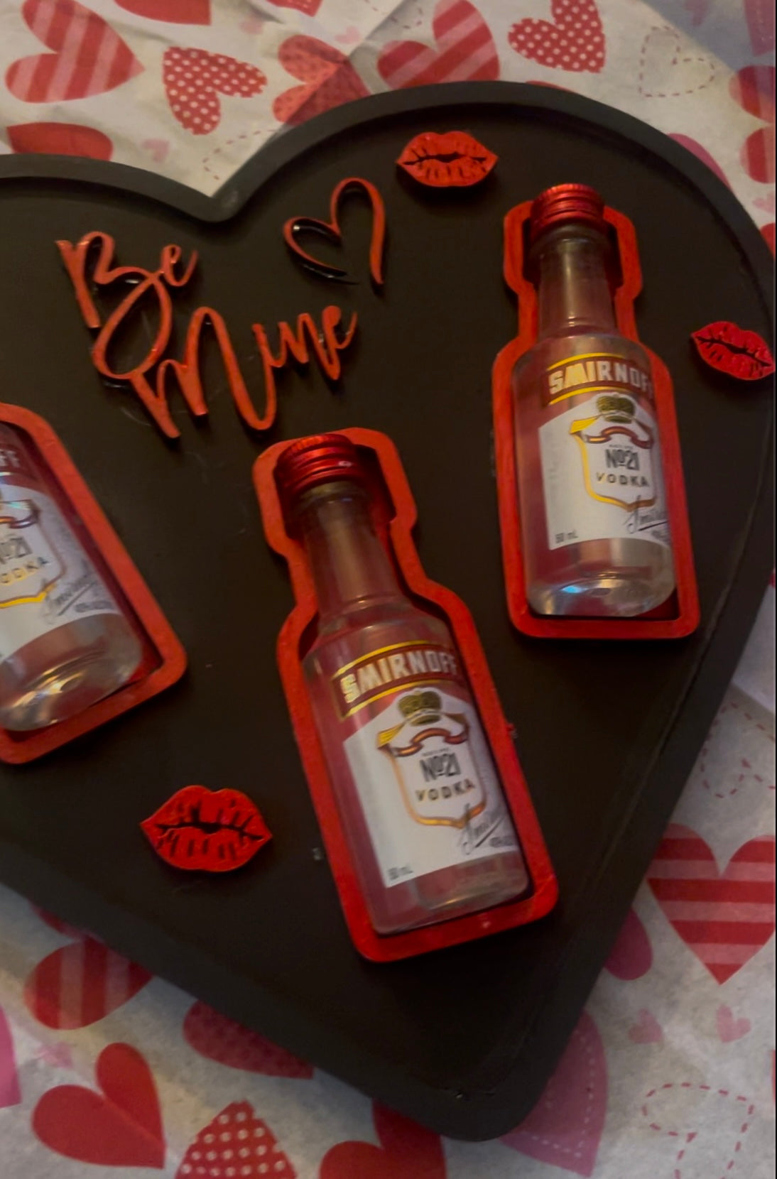 Valentine Liquor Heart Box Digital Design