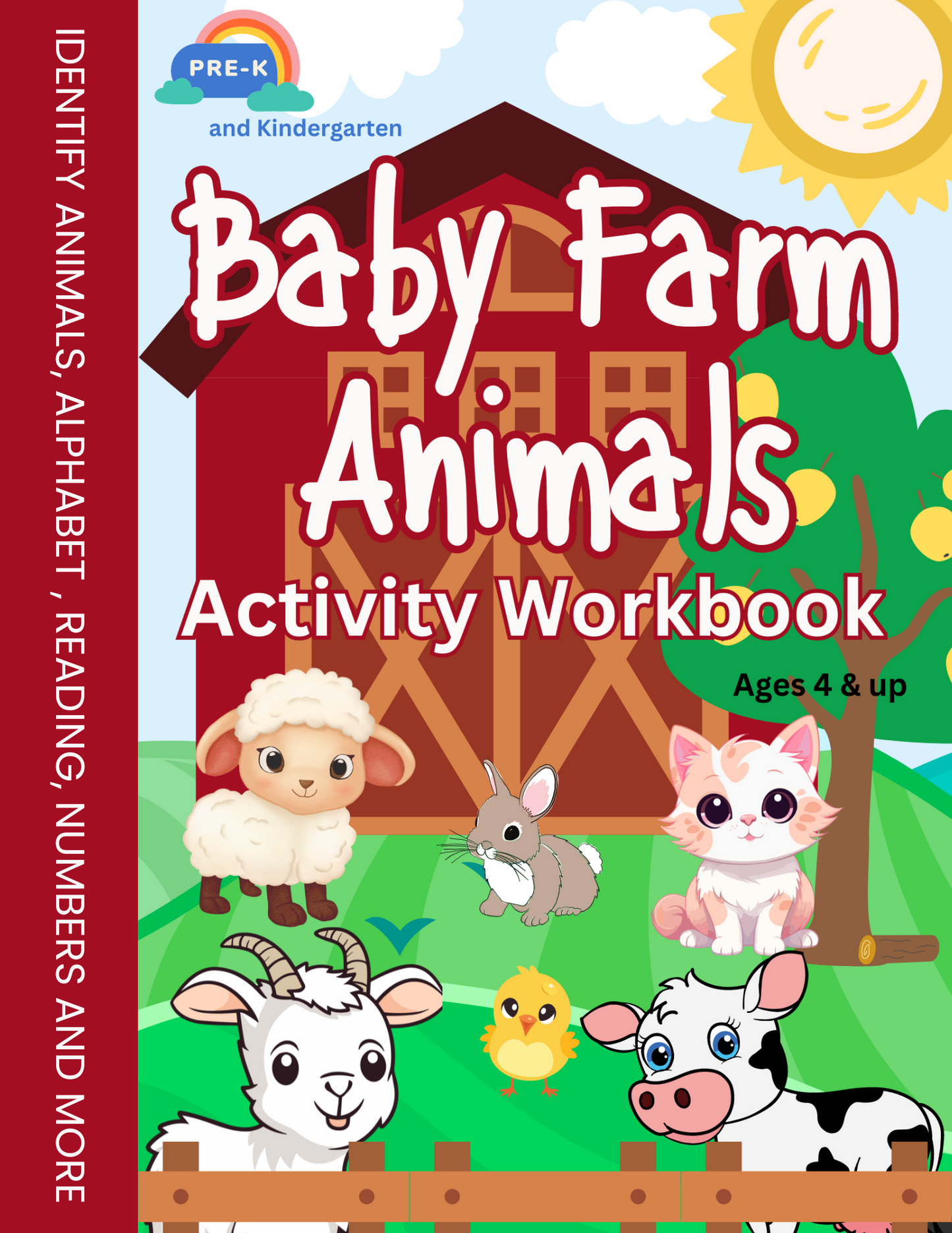 Baby Farm Animal Workbook (100 pages of activities)