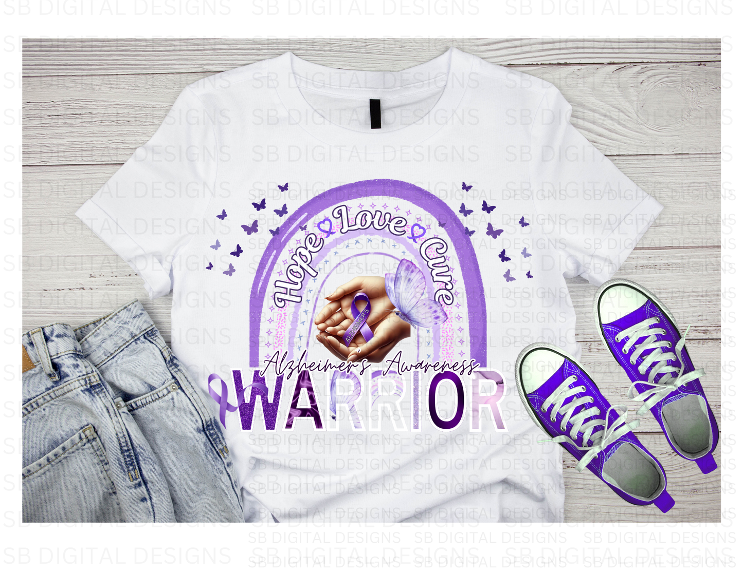 "Hope Love Cure" Alzheimer's Awareness Design