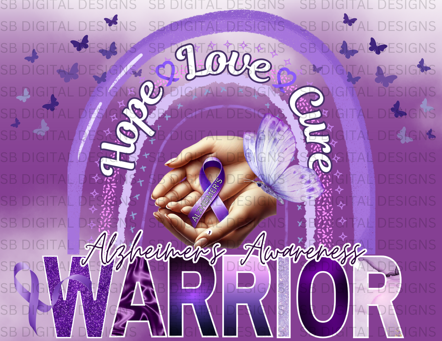 "Hope Love Cure" Alzheimer's Awareness Design